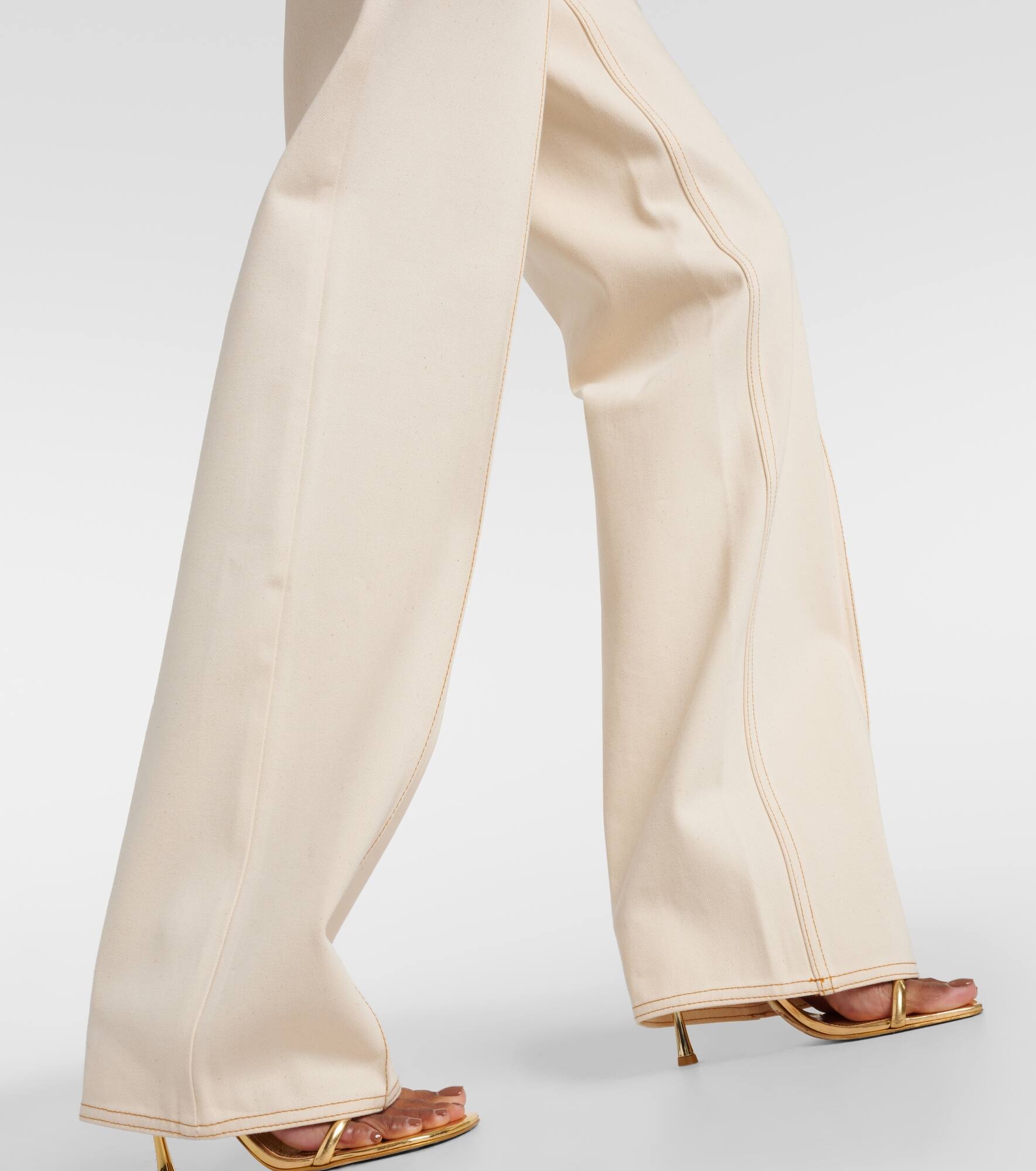 Tuxis low-rise cotton wide-leg pants - 5