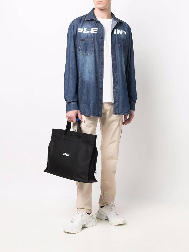 PHILIPP PLEIN logo denim shirt outlook