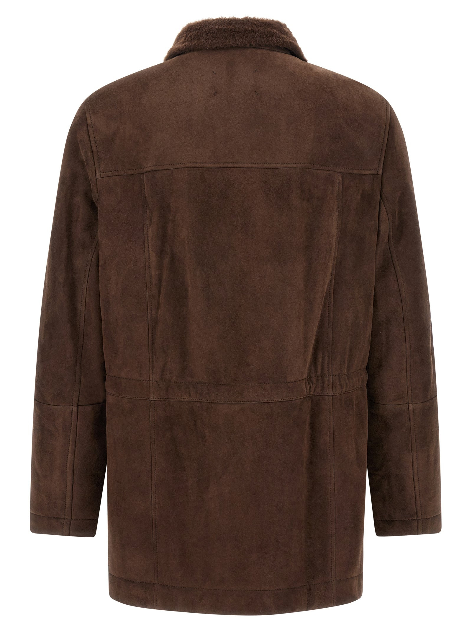 Parka Model Sheepskin Jacket Puffer Jackets Brown - 2