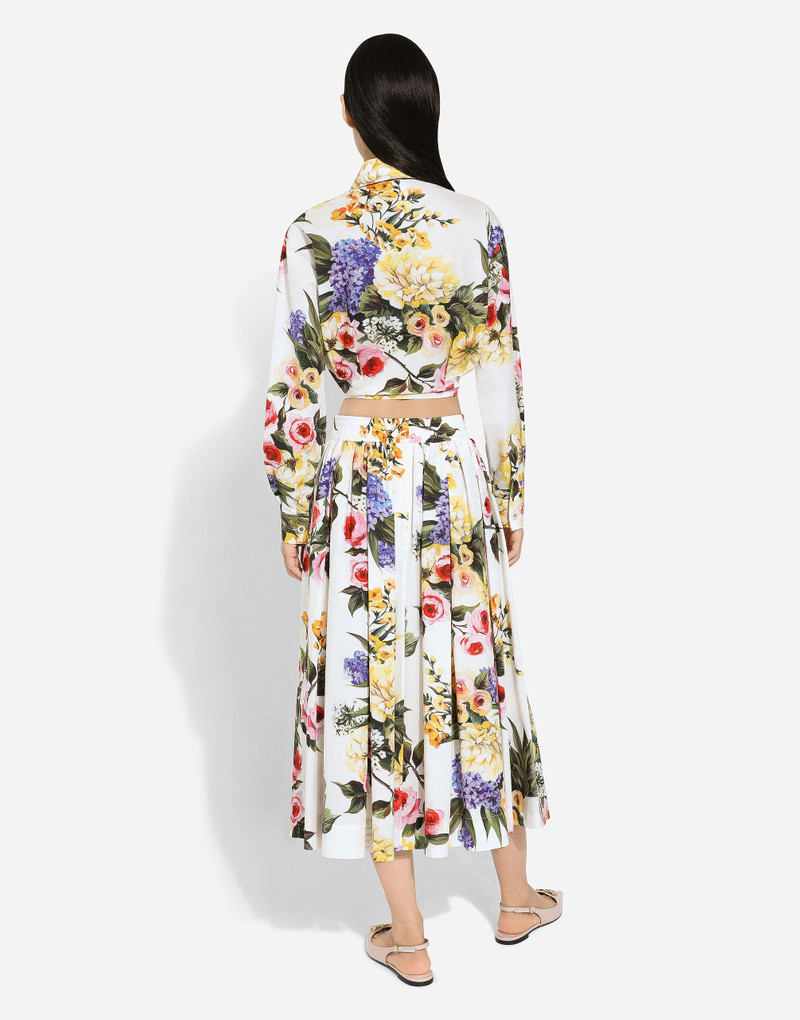 Garden-printed cotton circle skirt 3