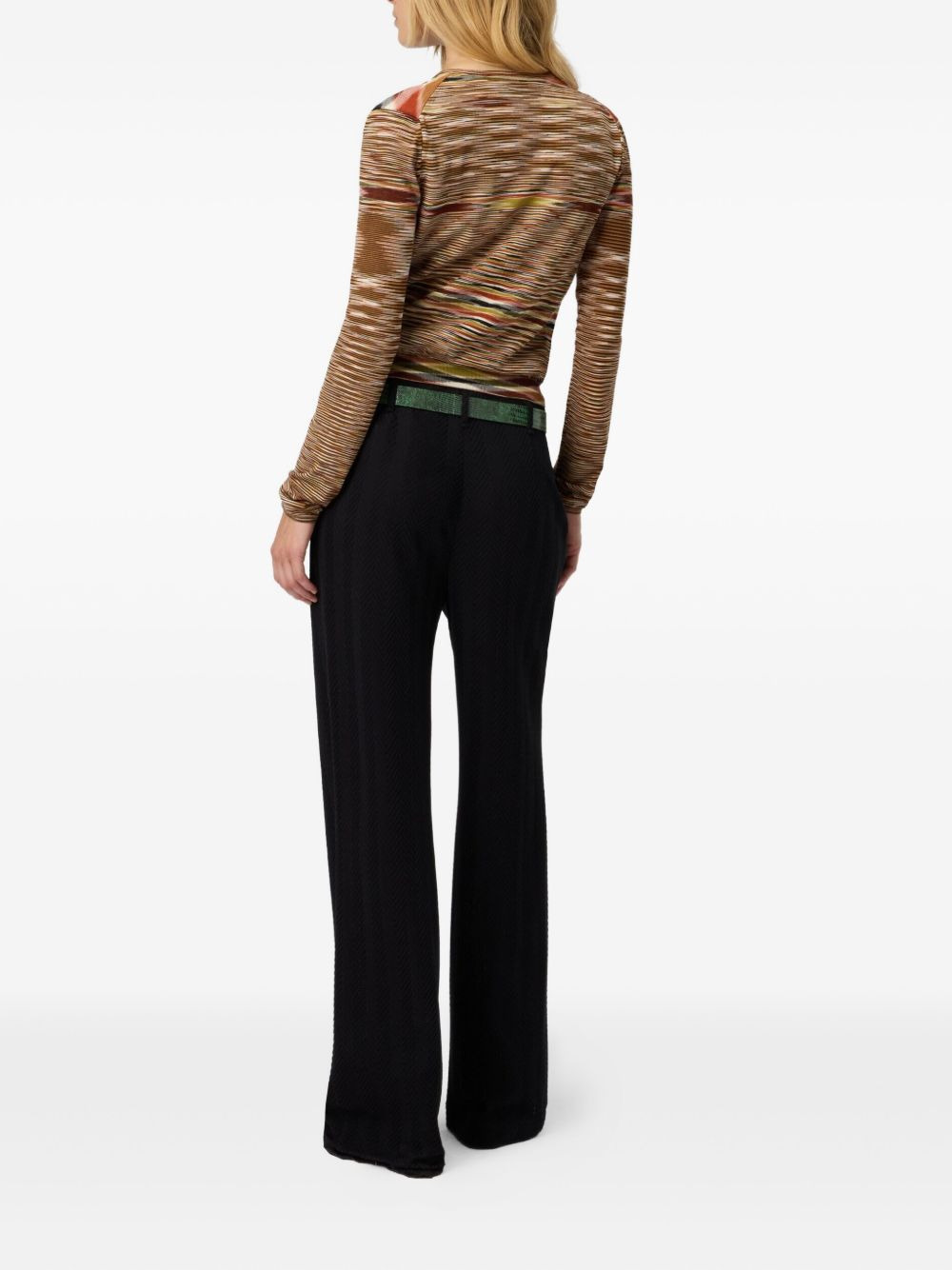 patterned wool-blend cardigan - 3