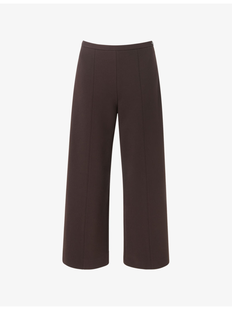Camilla Wide-Leg Cropped High-Rise Stretch-Woven Trousers 1