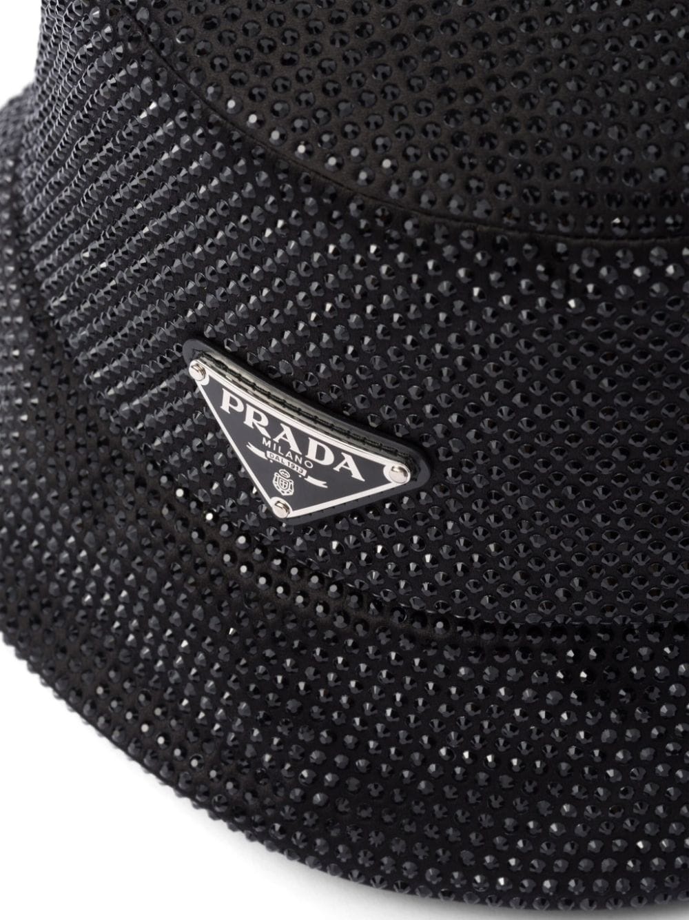 triangle-logo crystal-embellished bucket hat - 2