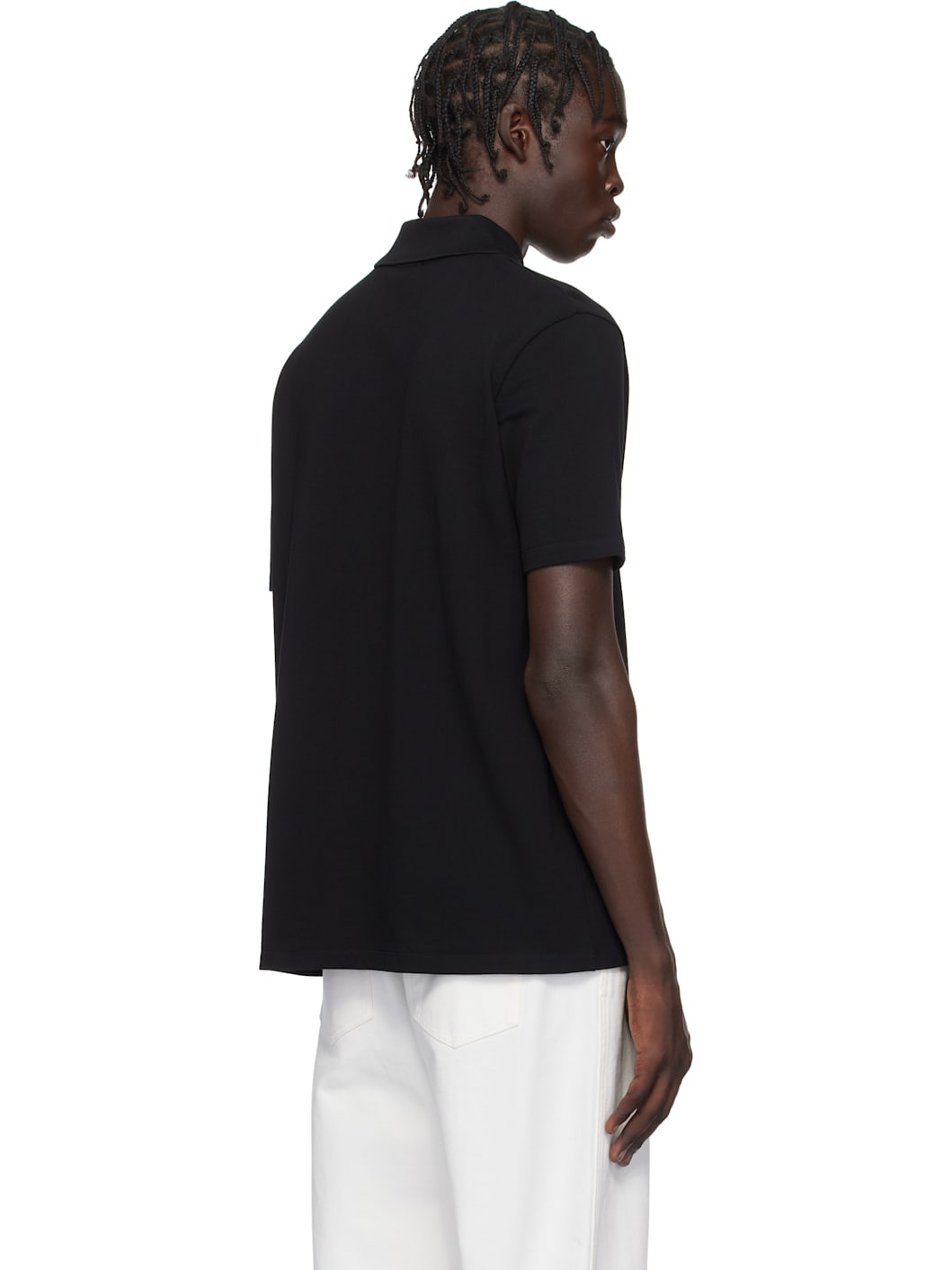 Black Short-Sleeved Polo - 3