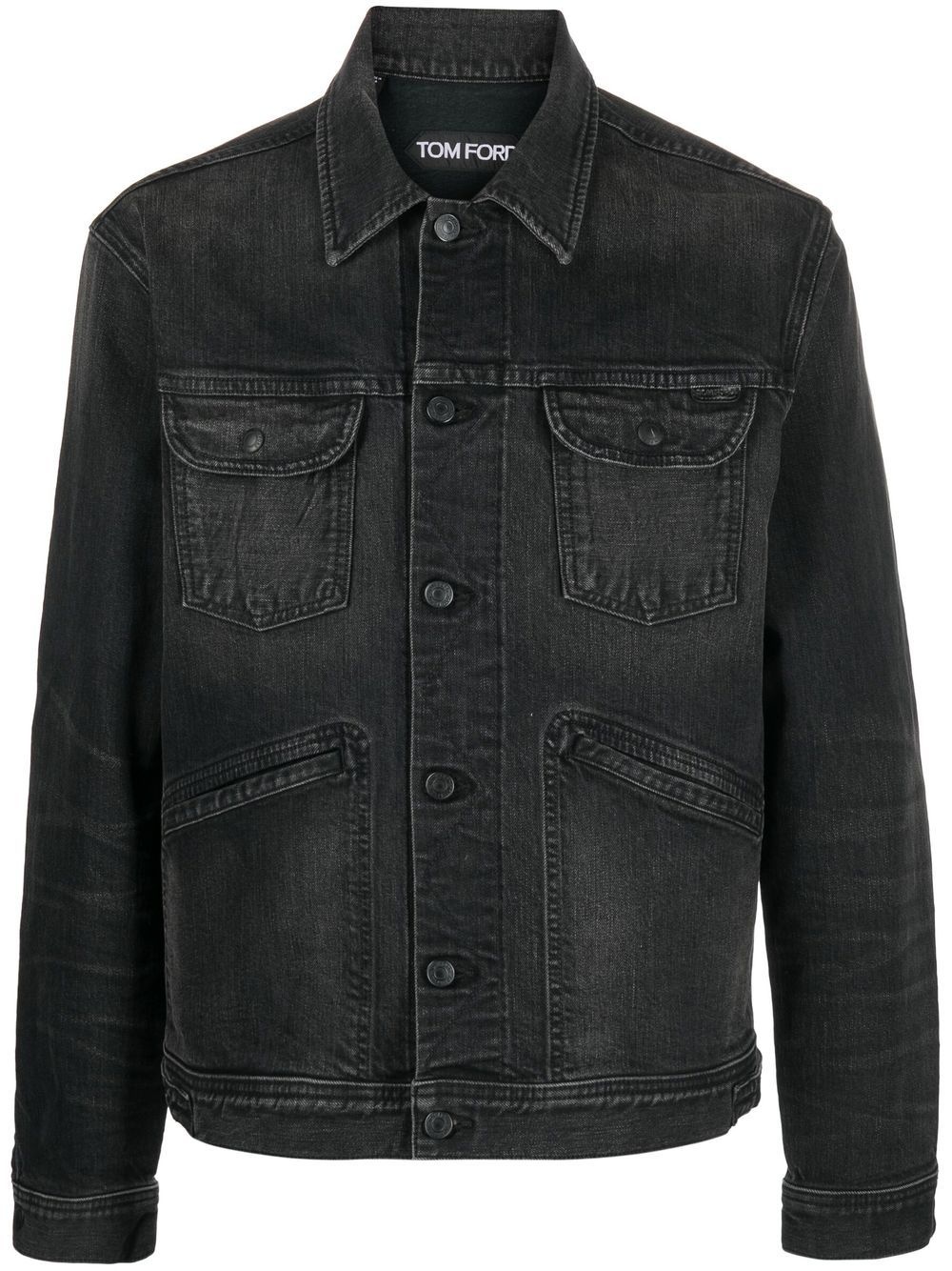 chore-style denim jacket - 1