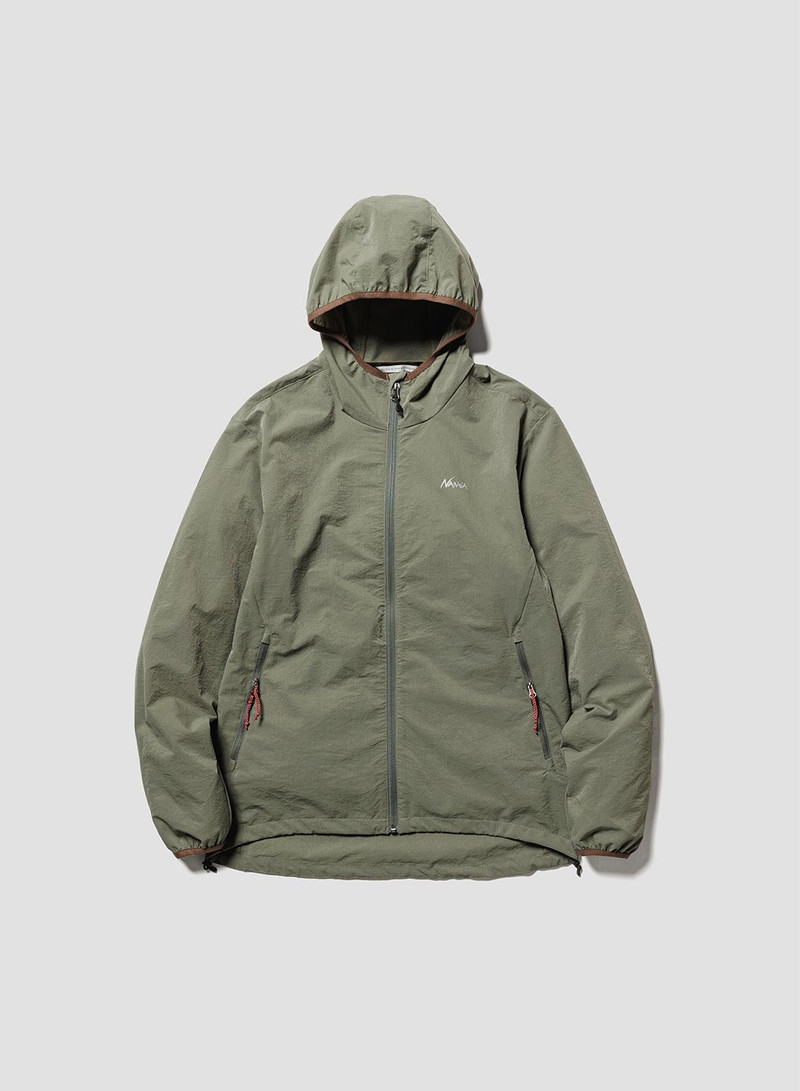 Nanga Air Cloth Comfy Zip Parka in Olive Drab 1