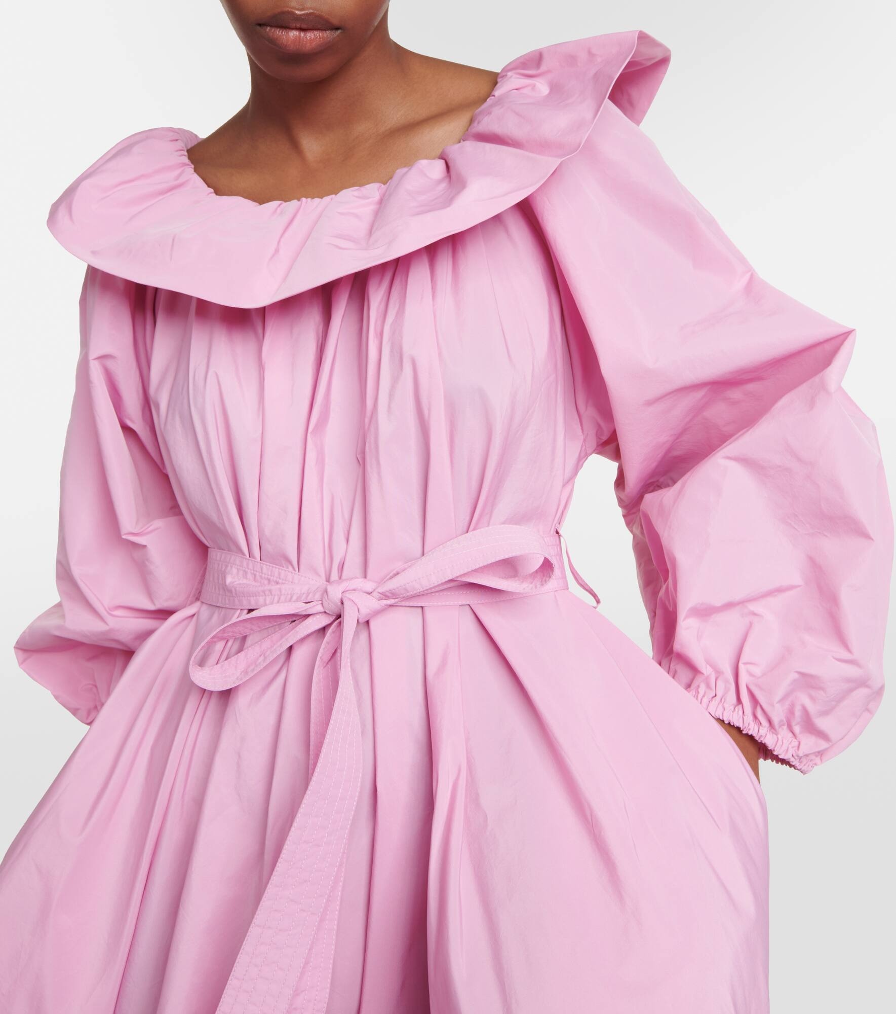Off-shoulder faille maxi dress - 4