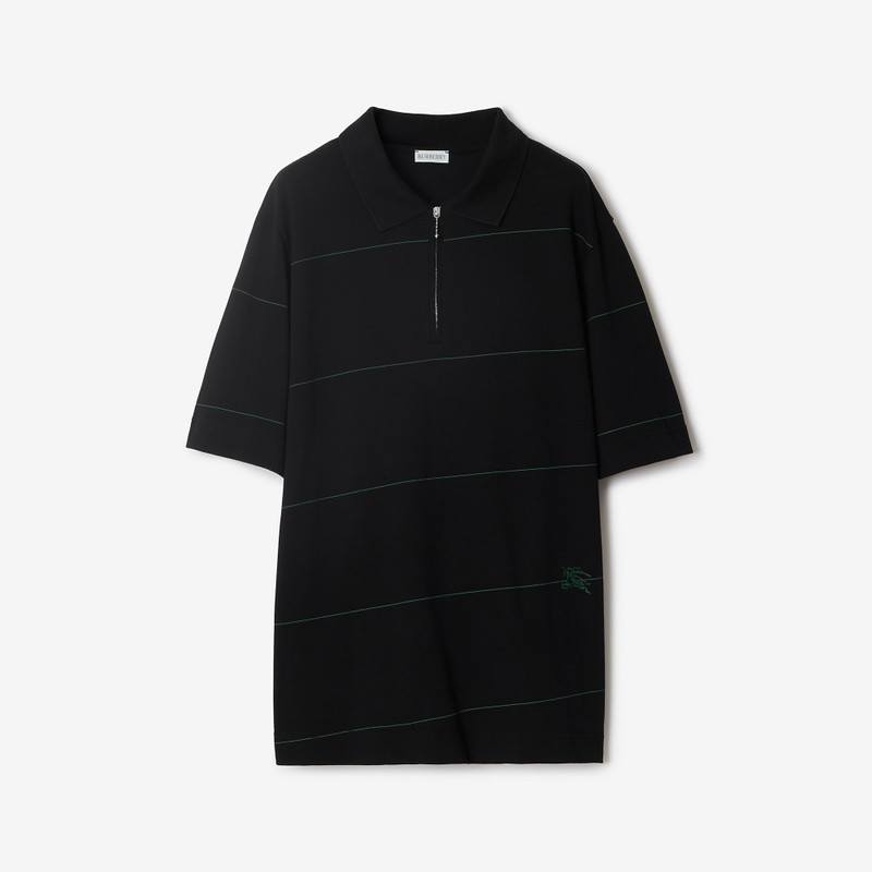 Striped Cotton Polo Shirt 1