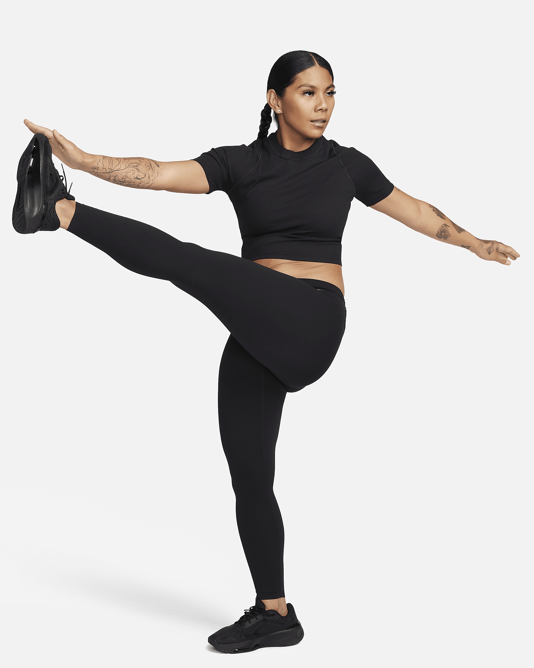 Nike Zenvy Rib Women's Dri-FIT Short-Sleeve Cropped Top - 5