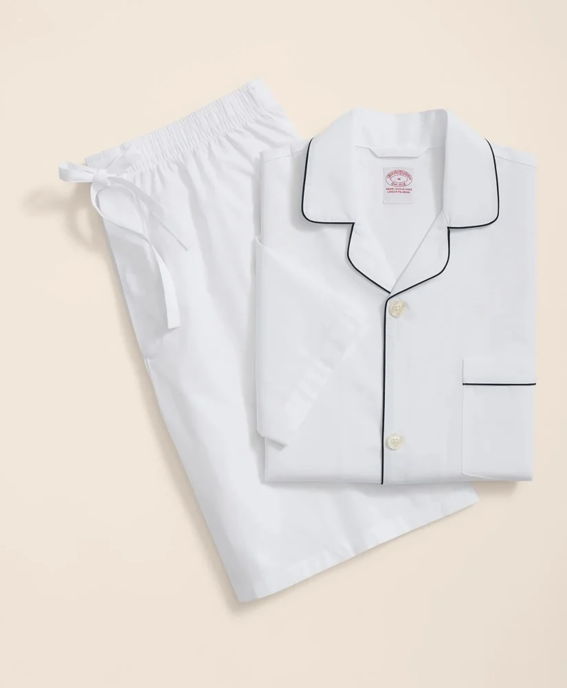 Cotton Broadcloth Short Pajamas - 1