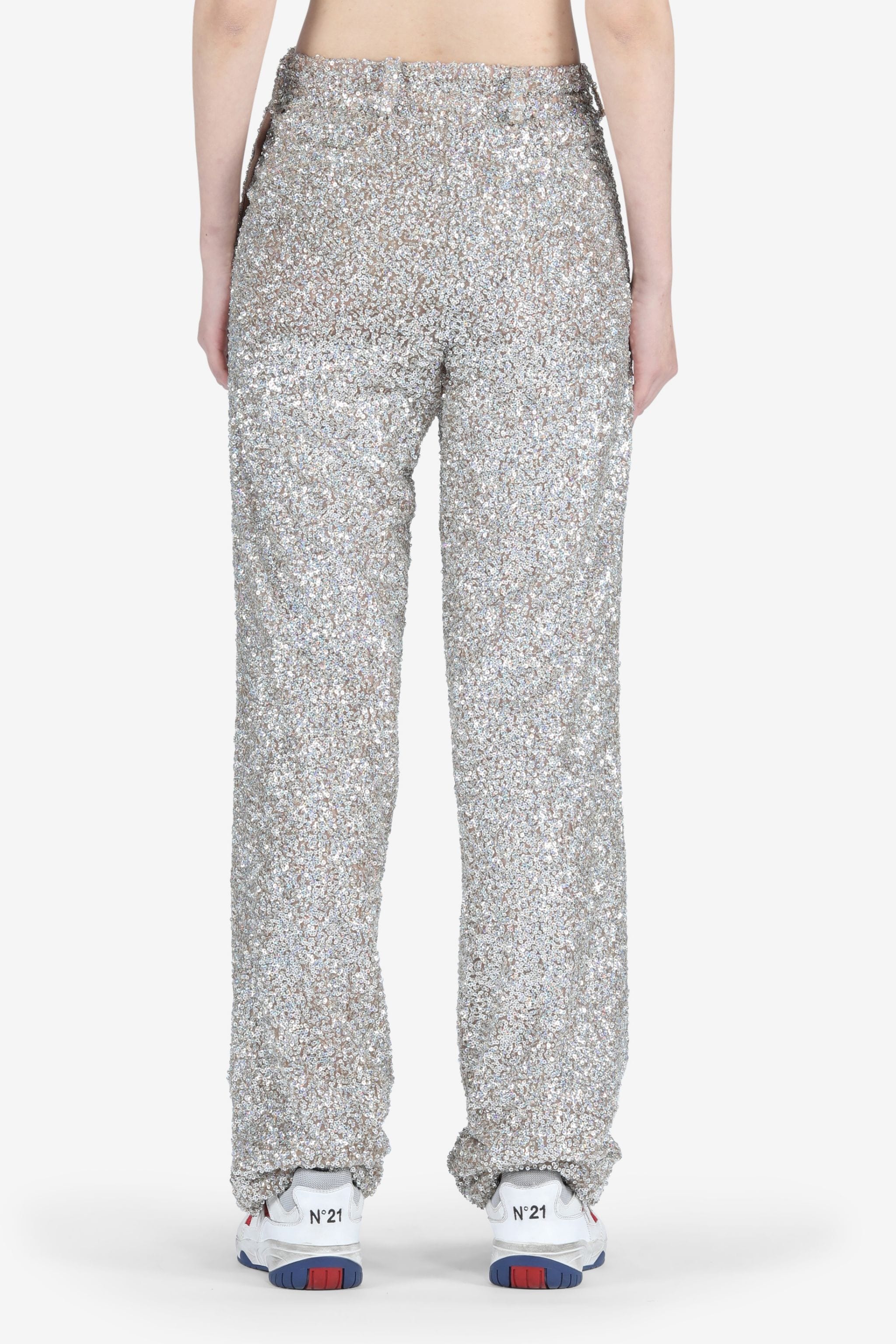 SEQUIN-EMBELLISHED WIDE-LEG TROUSERS - 2