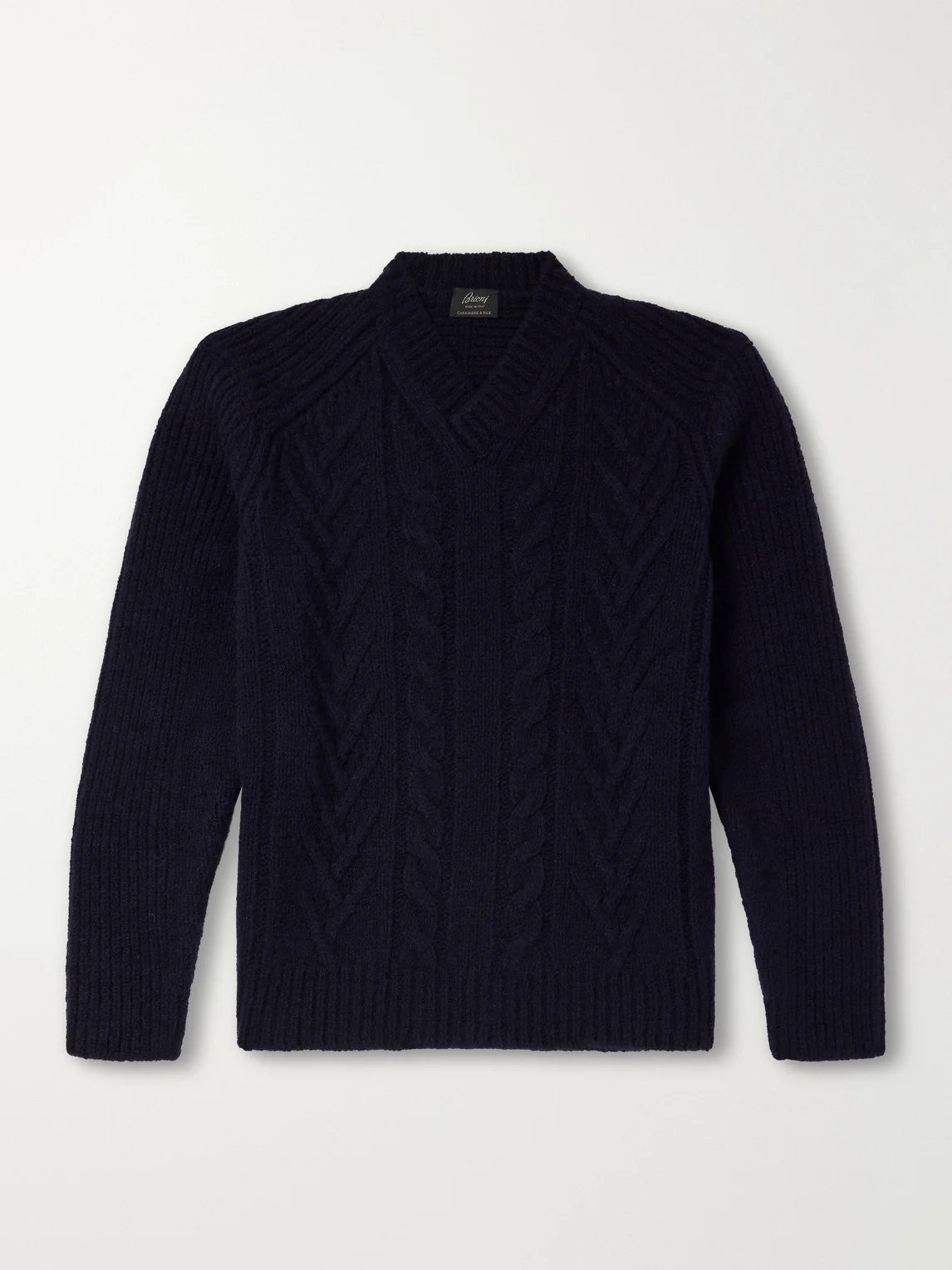 Cable-Knit Casmere and Silk-Blend Sweater - 1