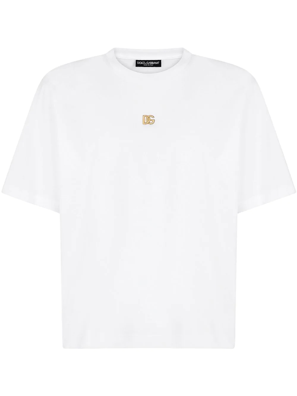 logo plaque cotton T-shirt - 1