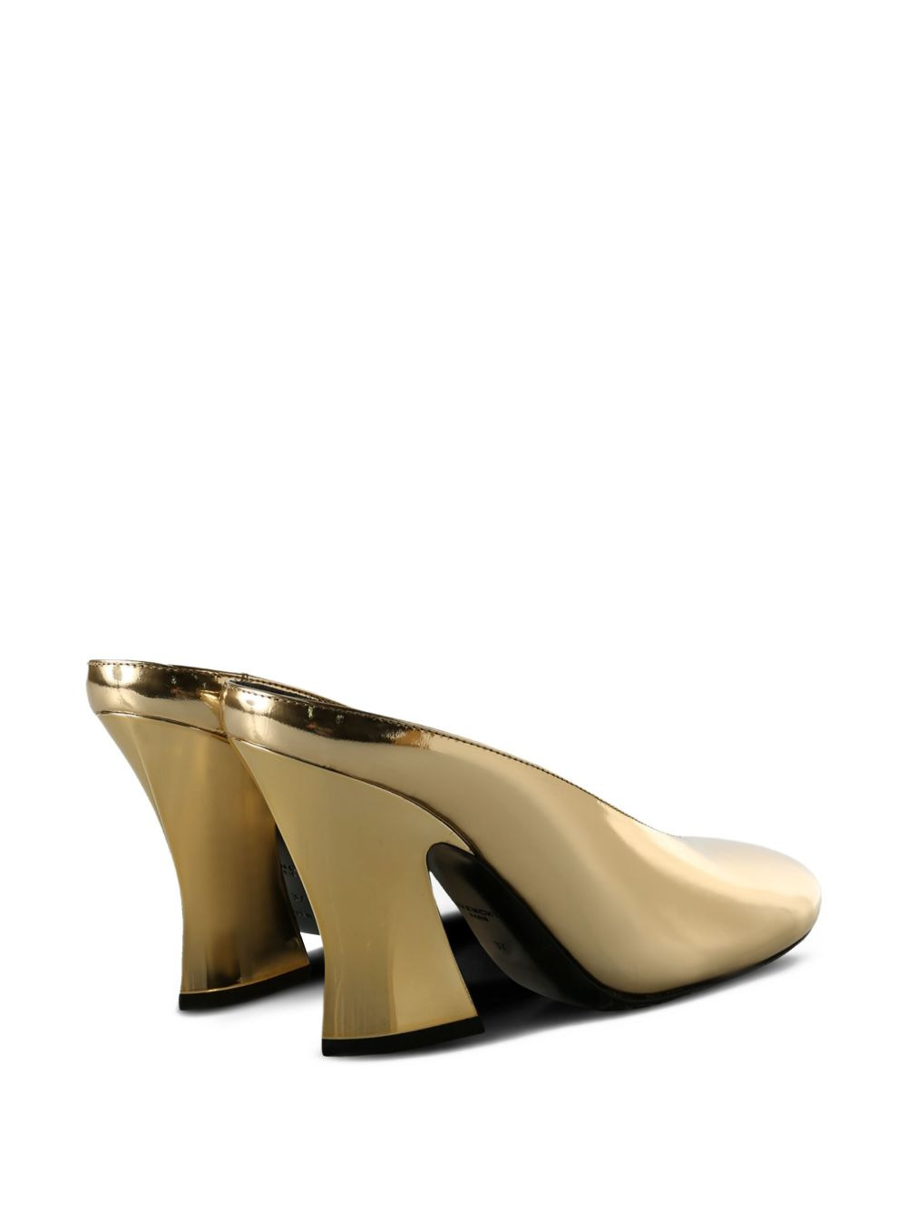 95mm mirrored leather mules - 3