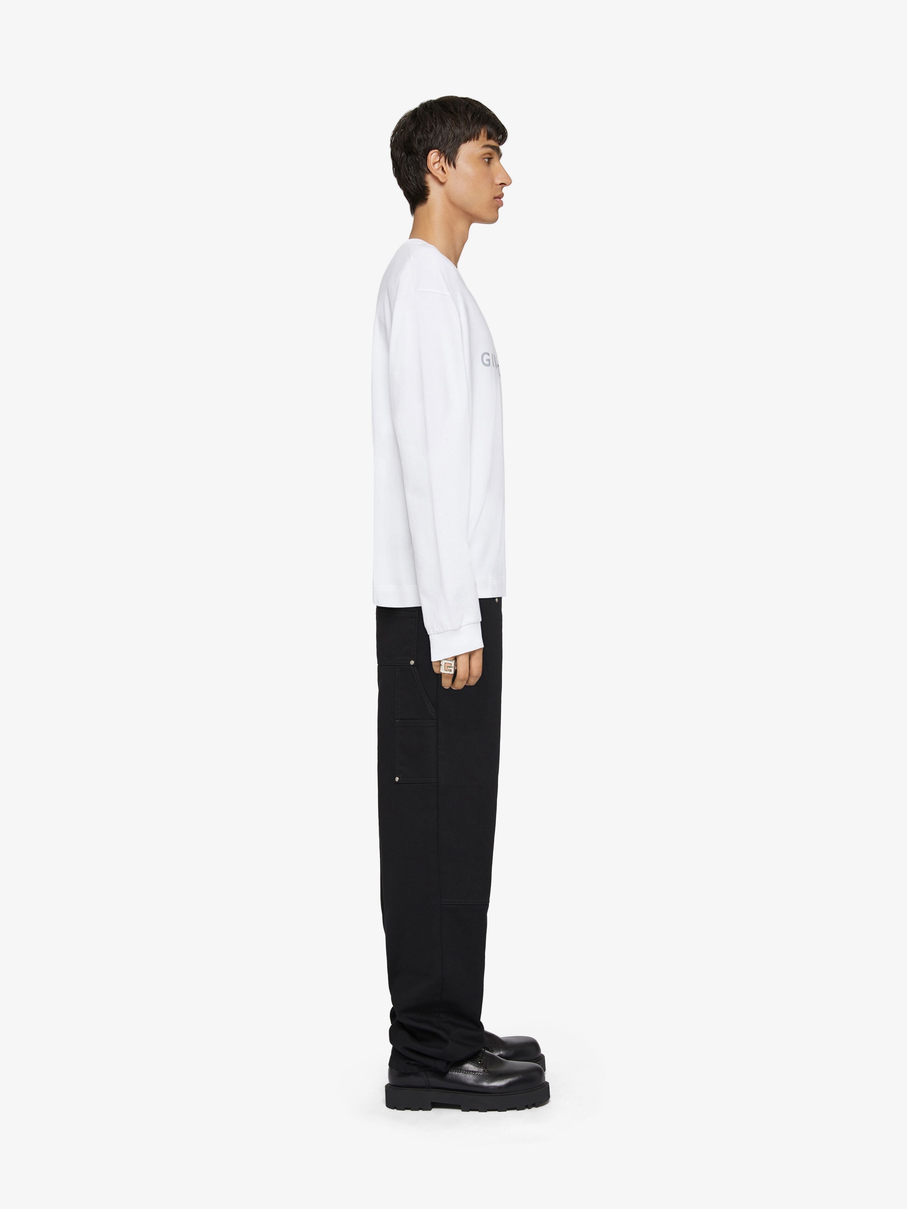 BOXY FIT T-SHIRT IN COTTON WITH REFLECTIVE ARTWORK - 3