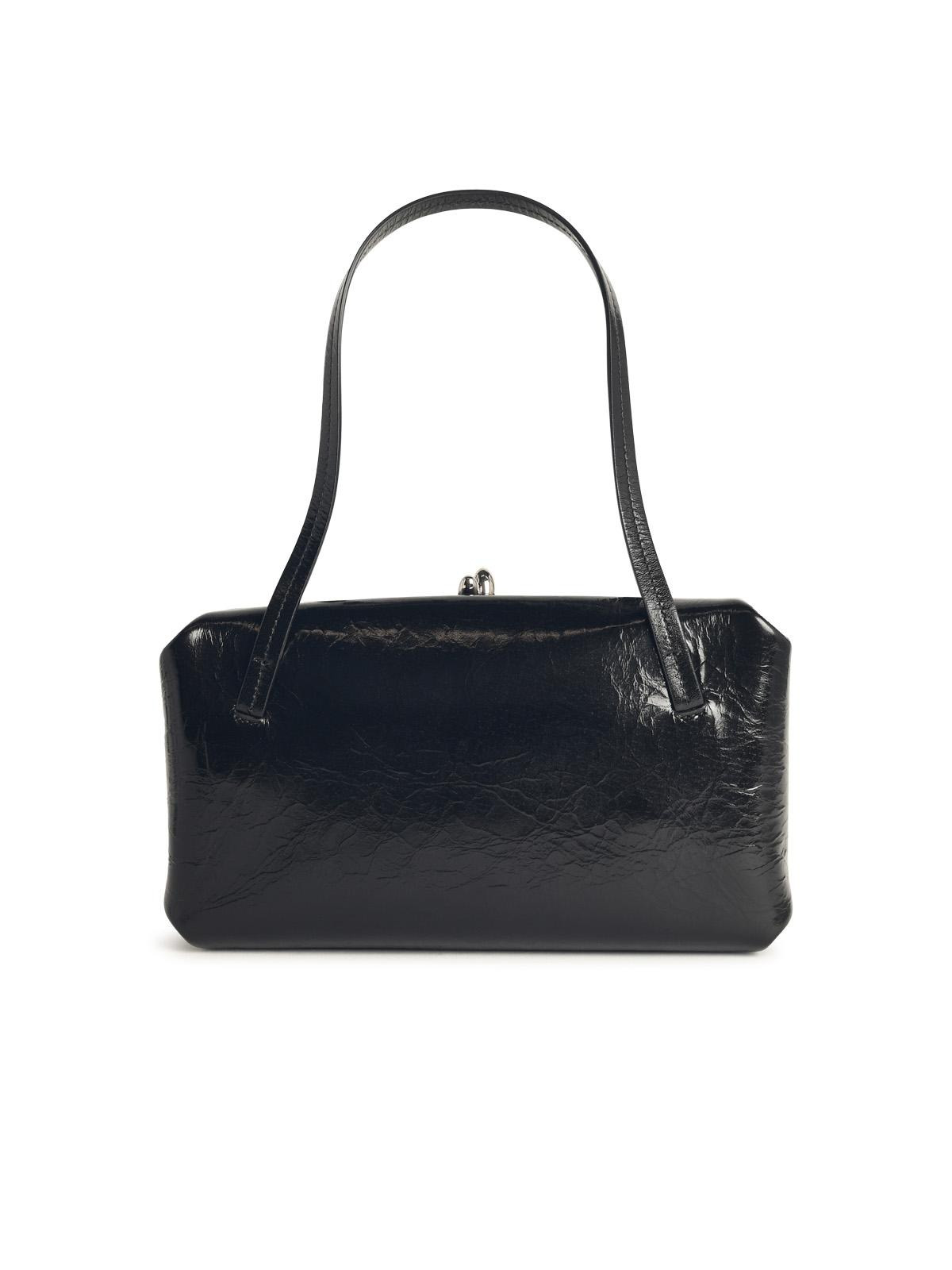 Jil Sander Small 'Goji Pillow' Black Leather Bag Women - 3