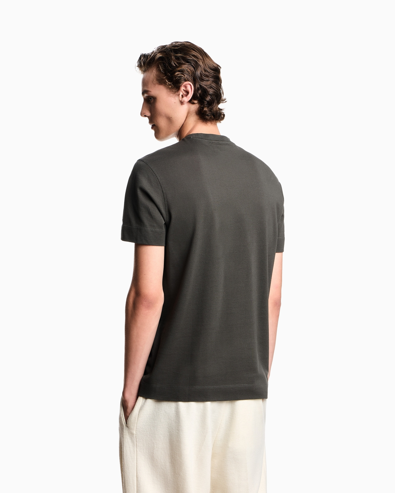 PIQUÉ JERSEY T-SHIRT WITH EAGLE PATCH - 3