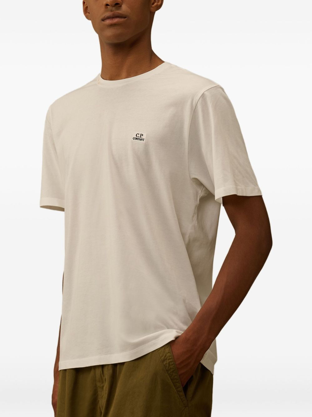 logo-embroidered cotton T-shirt - 3