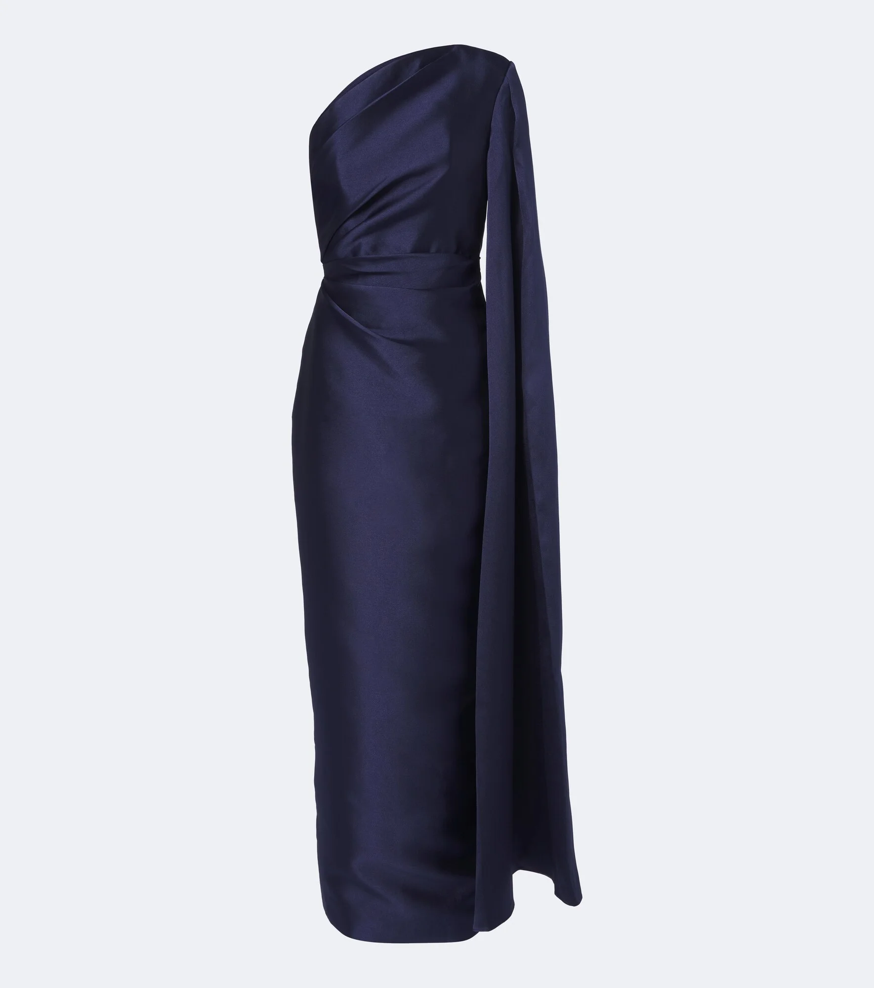 Veya pleated one-shoulder satin gown - 1