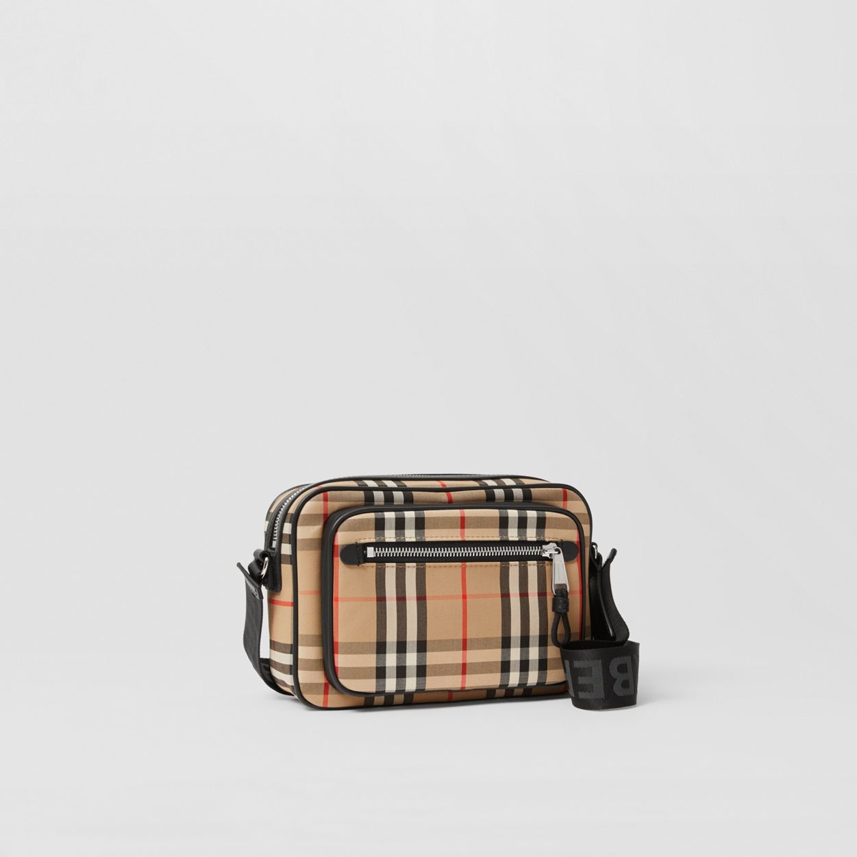 Vintage Check and Leather Crossbody Bag - 7