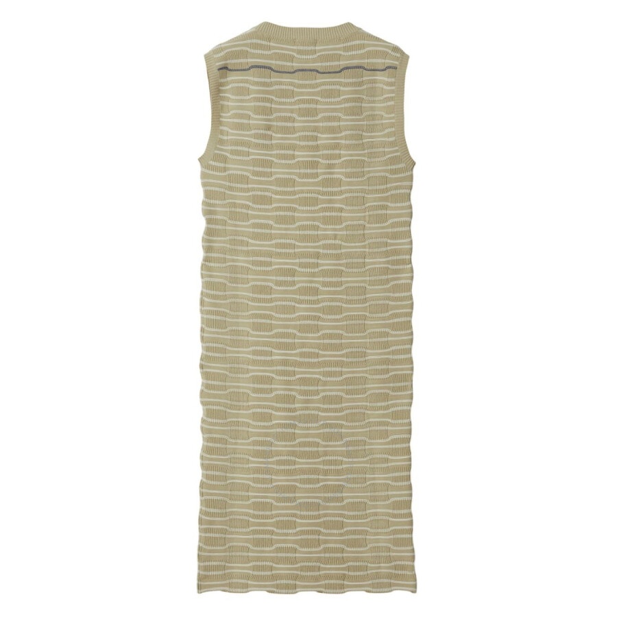 Burberry Embroidered-Logo Ribbed Mini Sleeveless Dress - 2