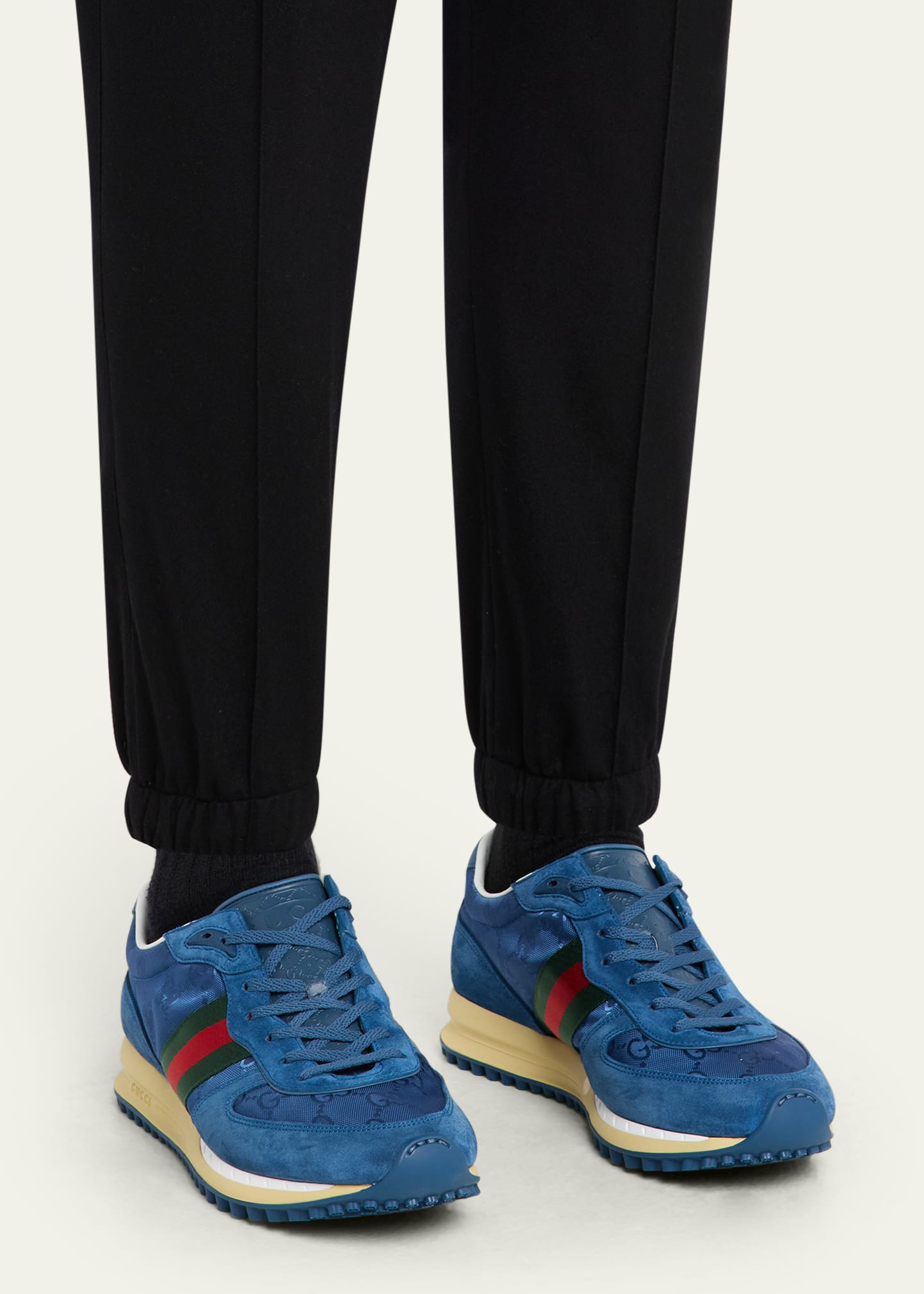 Men's Nora Suede and Nylon Guccissima Retro Sneakers - 2