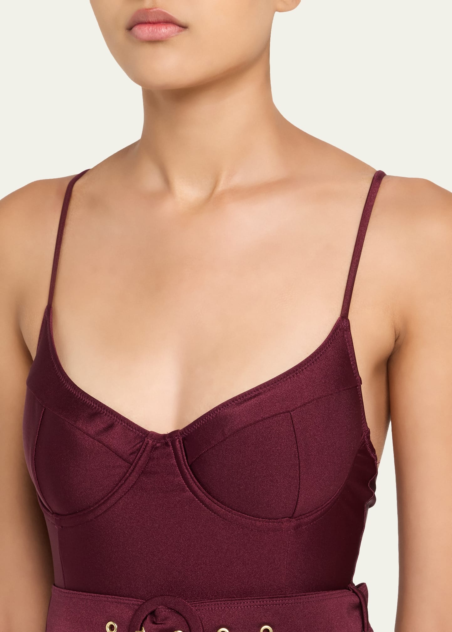 Noa Belted Bustier One-Piece Swimsuit - 4