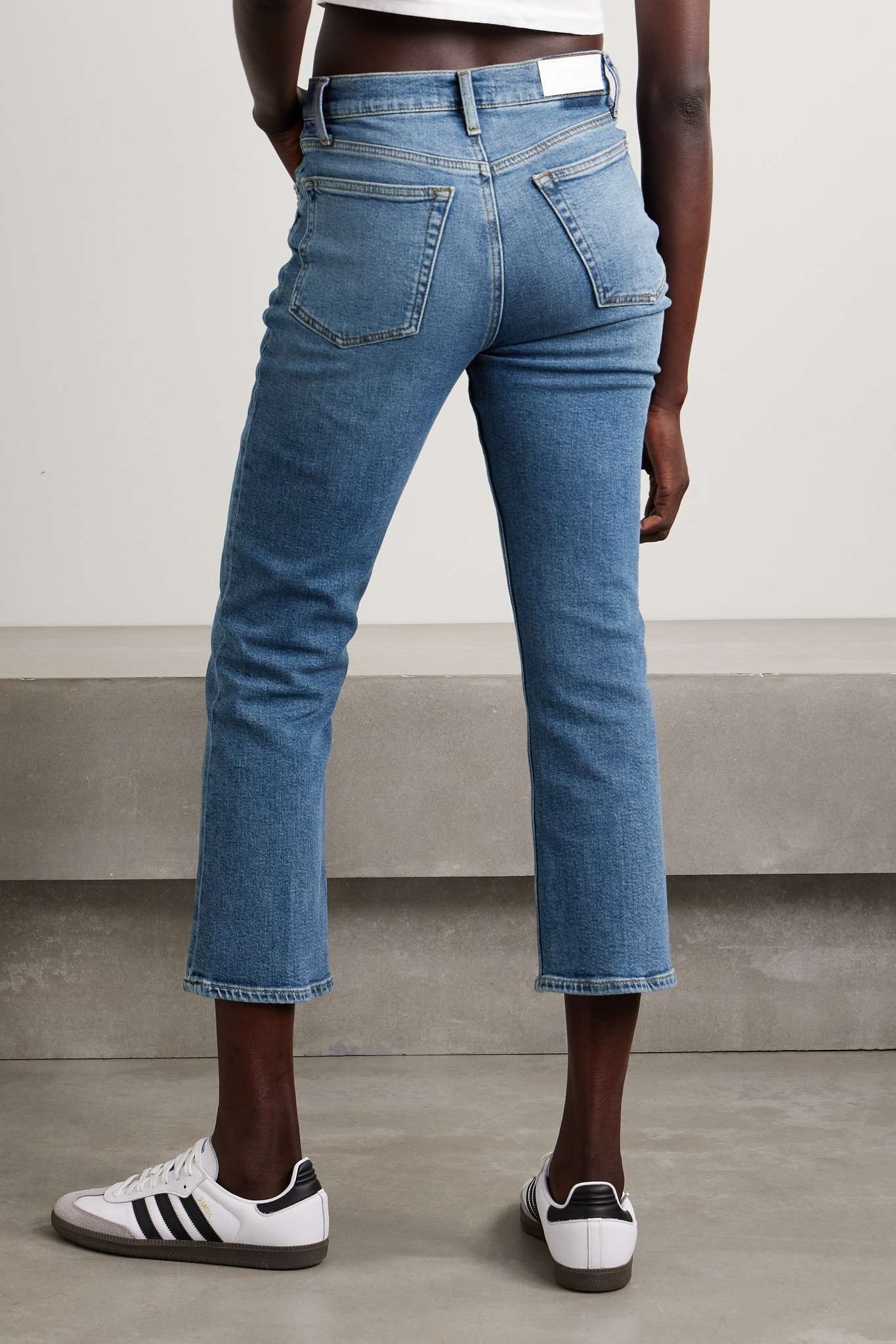 70s cropped high-rise bootcut jeans - 4