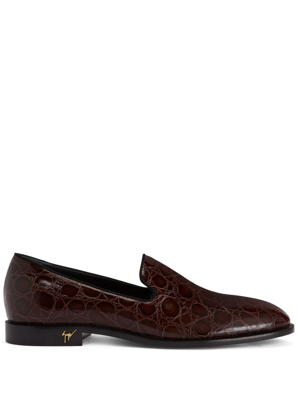 Gatien crocodile-embossed leather loafers - 1