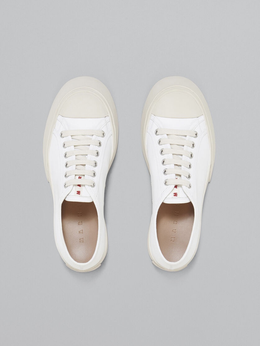 WHITE LEATHER PABLO SNEAKER - 4
