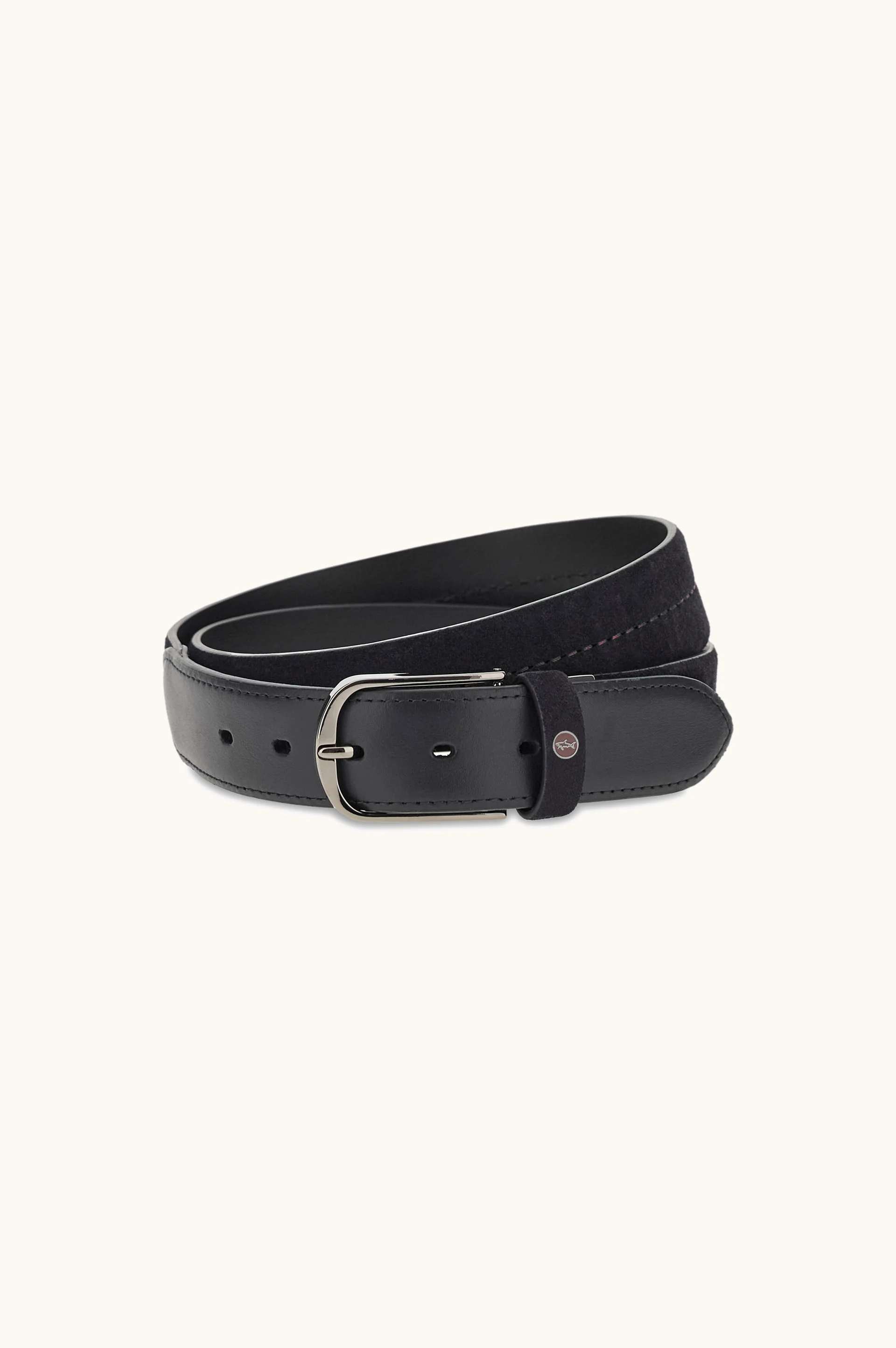SUEDE WAISTBAND WITH LEATHER TRIM - 1