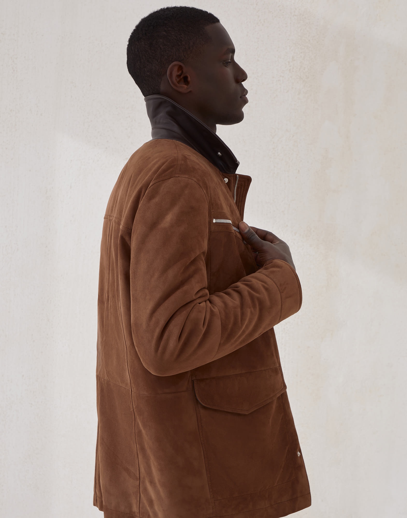 Suede field jacket with Thermore® padding - 4