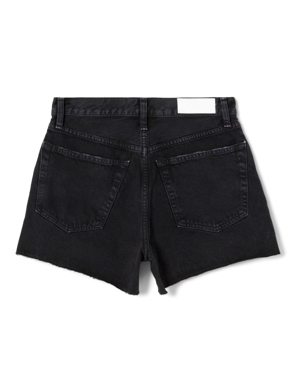 mid-rise washed-denim shorts - 5