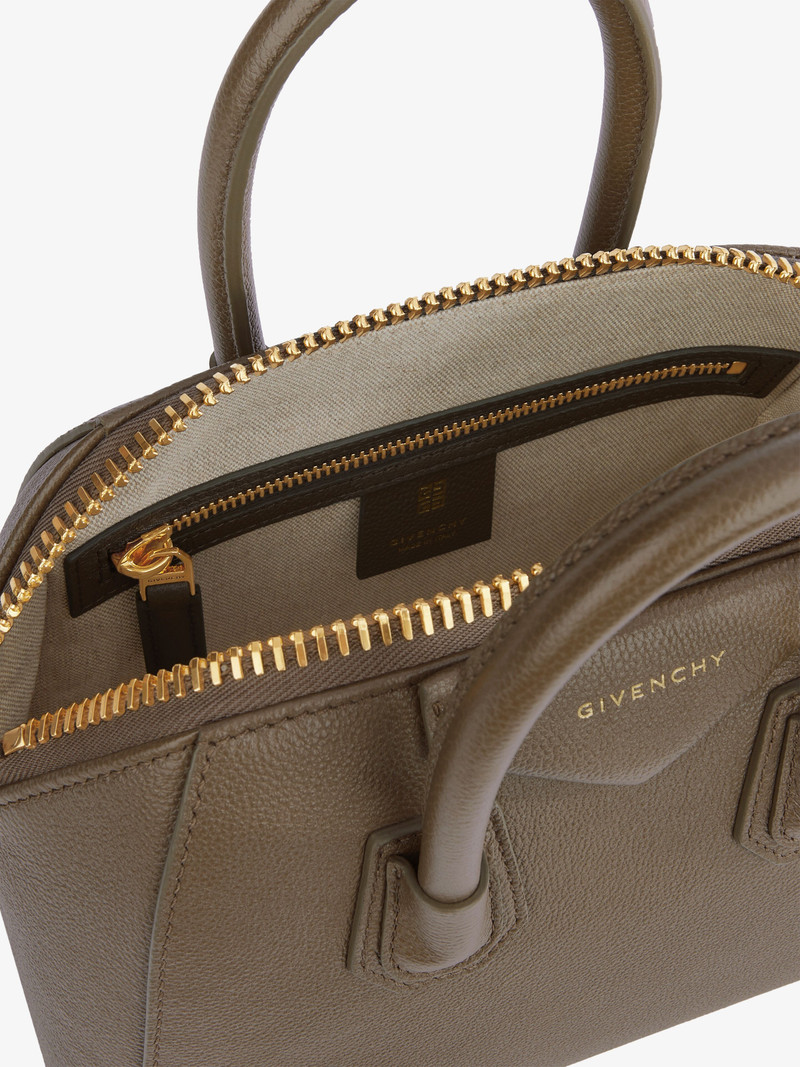 MINI ANTIGONA BAG IN GRAINED LEATHER 4