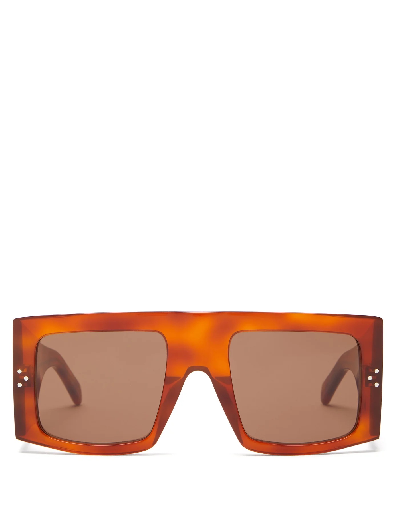 Flat-top square acetate sunglasses - 1