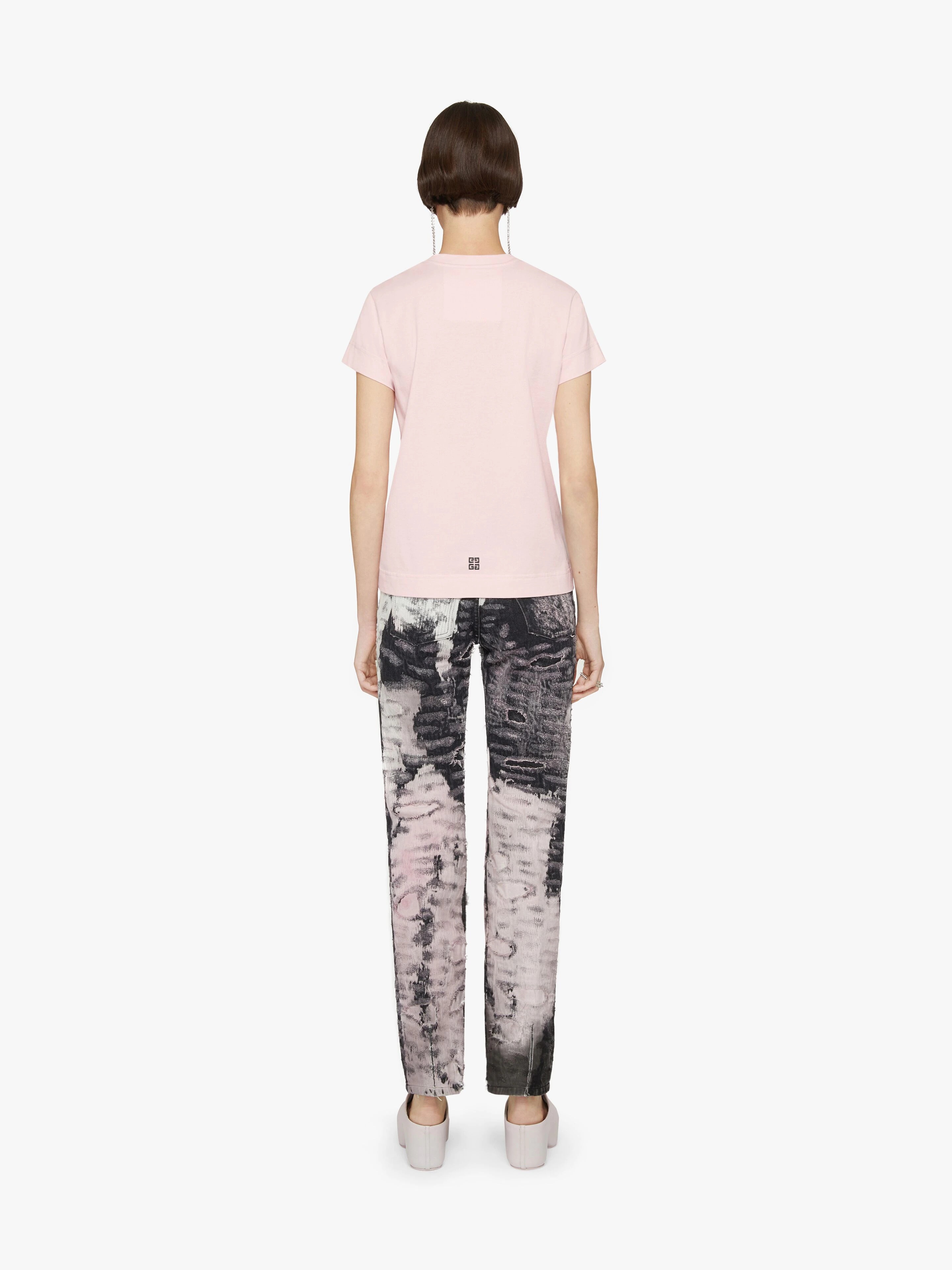 SLIM FIT T-SHIRT IN GIVENCHY COLLEGE EMBROIDERED JERSEY - 4