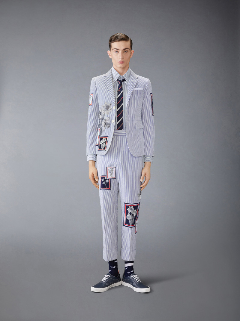 SEERSUCKER FRAMED FLORAL SHIRT 4