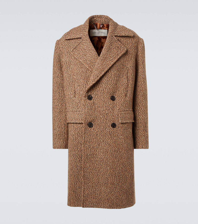 Double-breasted wool-blend coat 1