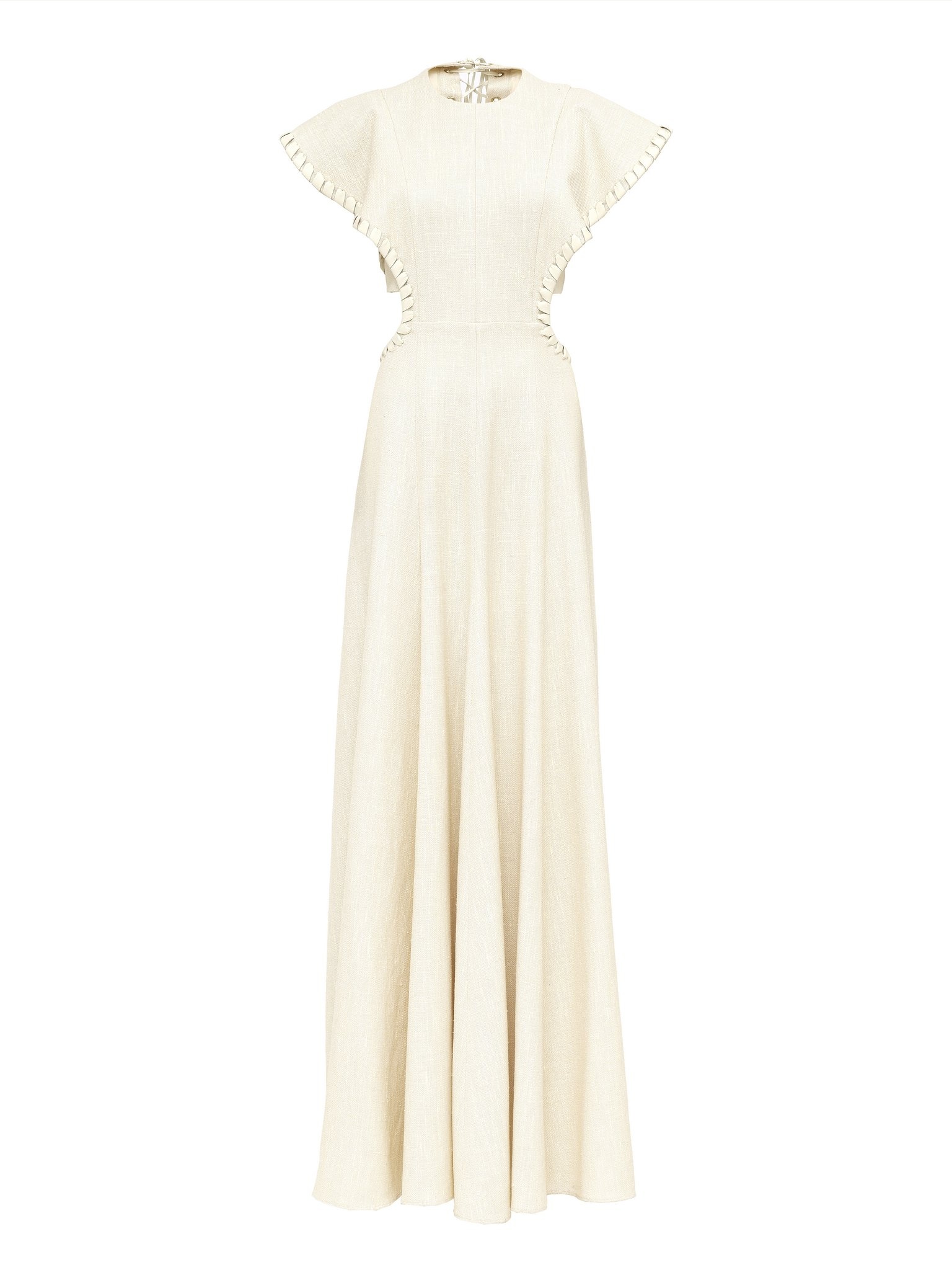 WING-SLEEVE LONG DRESS - 1