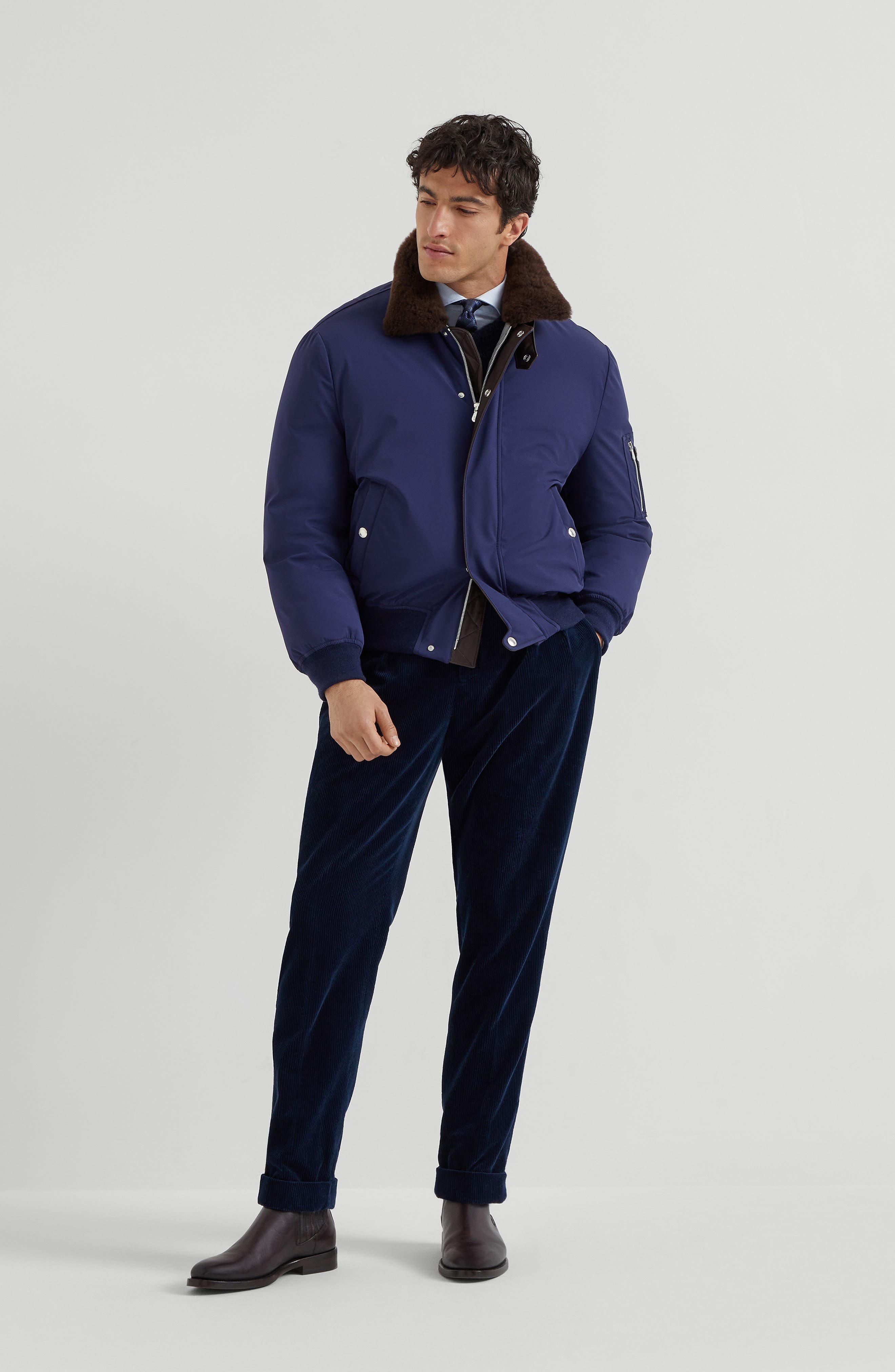 Brunello Cucinelli Flecked sweater in Navy Blue at Nordstrom - 6