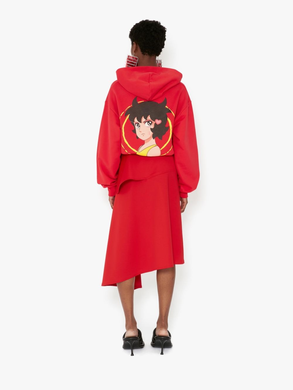 RUN HANY PRINT CROPPED HOODIE - 4