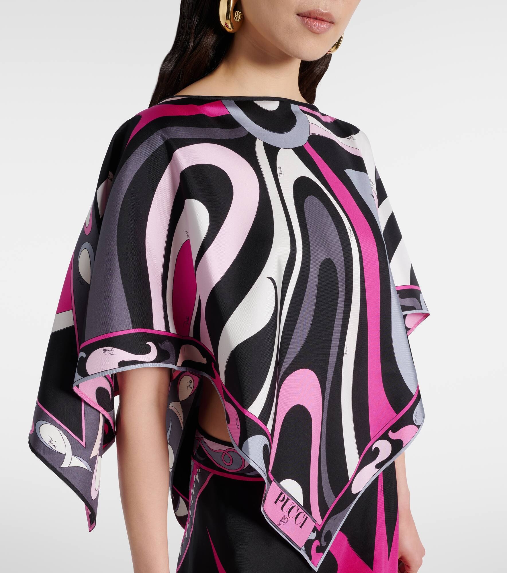 Marmo silk twill blouse - 4