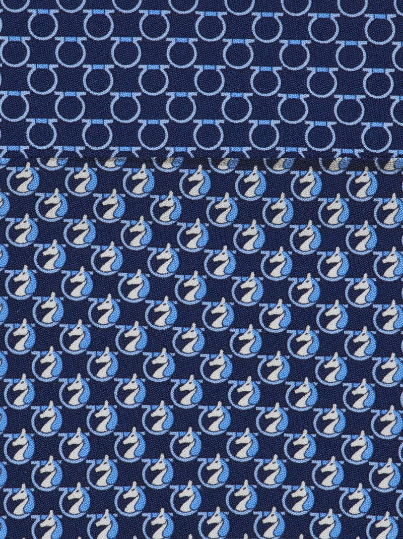 FERRAGAMO Pegasus print silk tie outlook