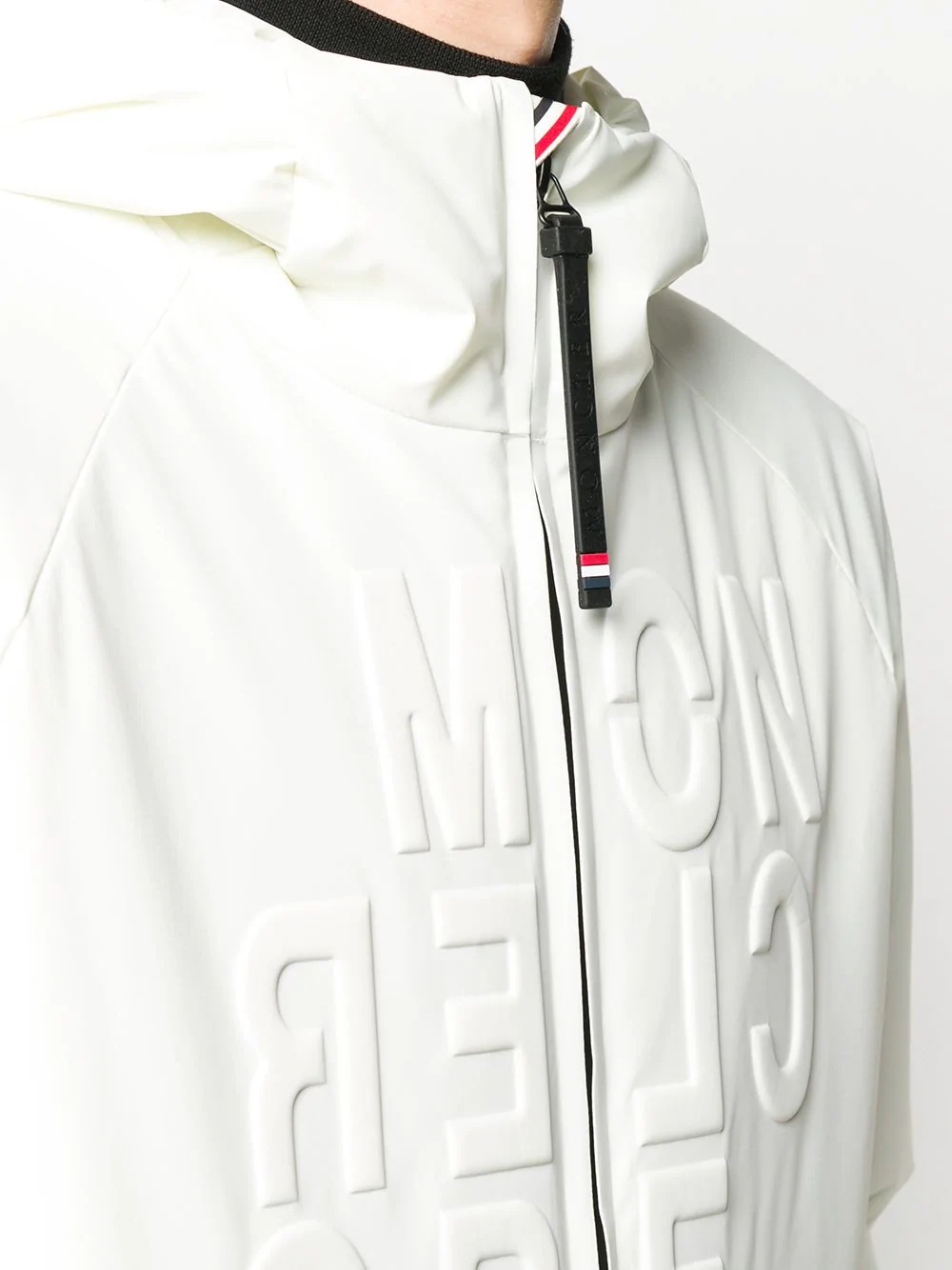 logo-embossed hooded jacket - 5