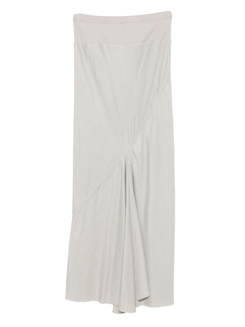 Rick Owens ribbed asymmetric skirt outlook