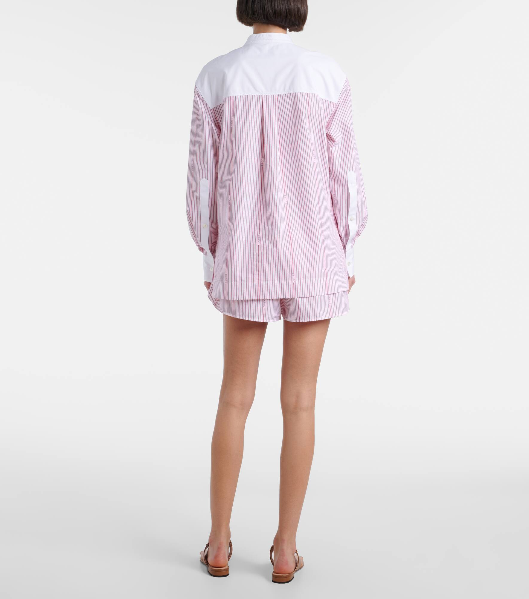 Striped cotton fil coupé shirt - 3
