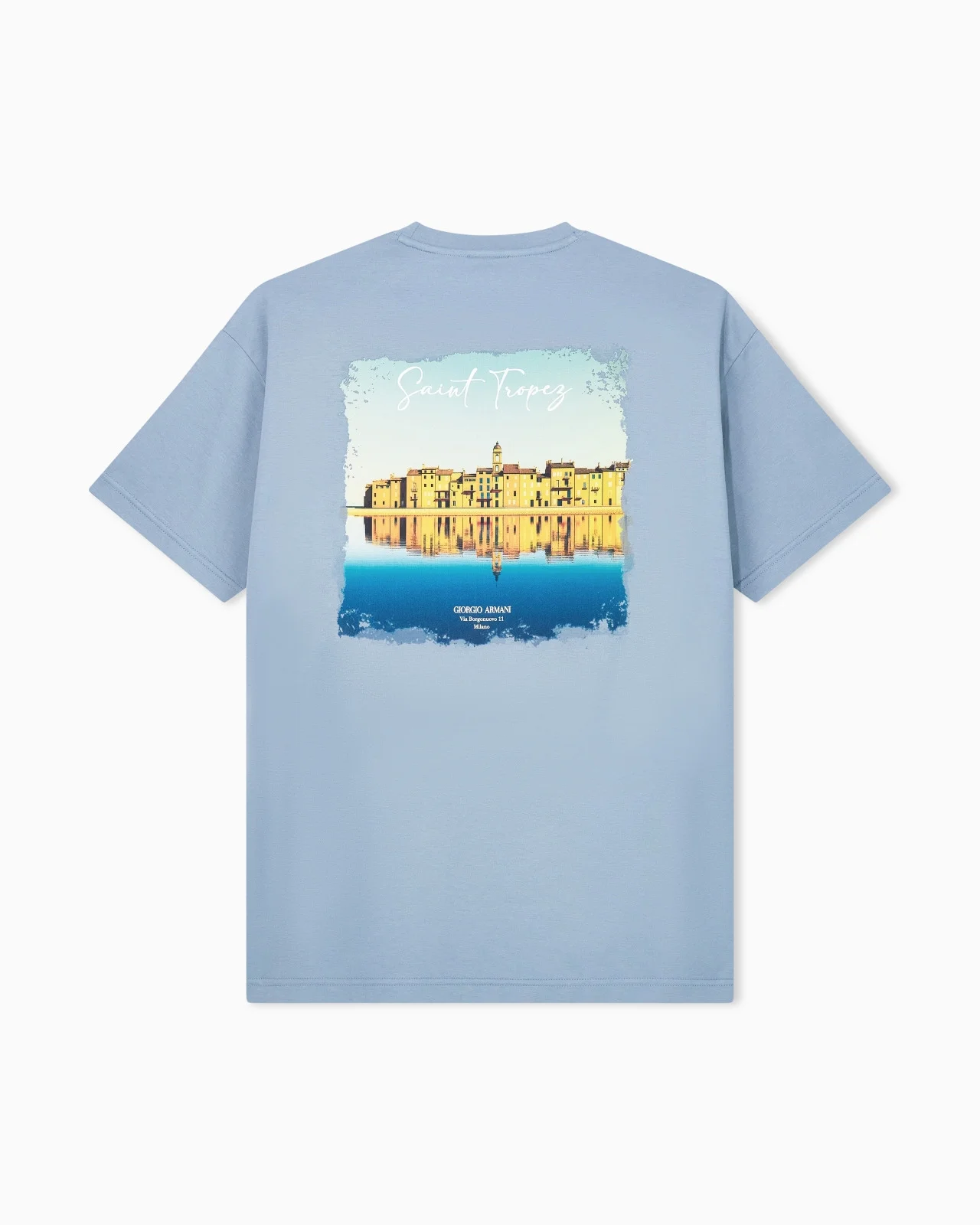 COTTON INTERLOCK JERSEY T-SHIRT WITH PRINT ON THE BACK - 1