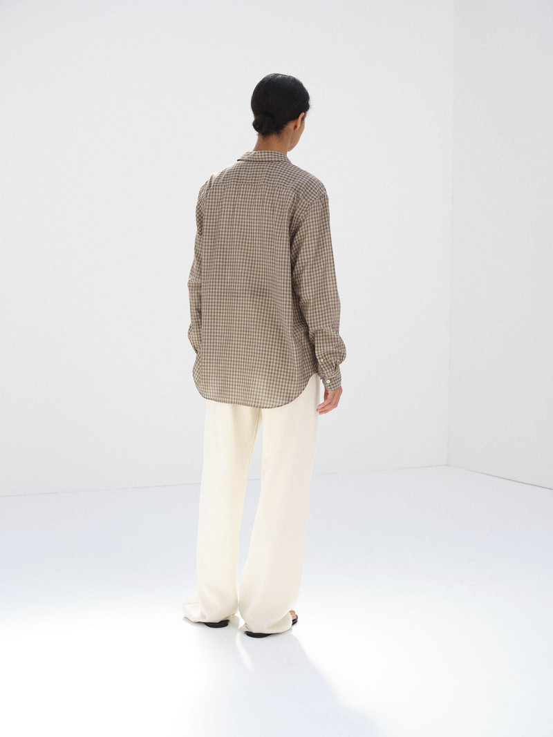 AIRY LIGHT COTTON CHECK SHIRT 5