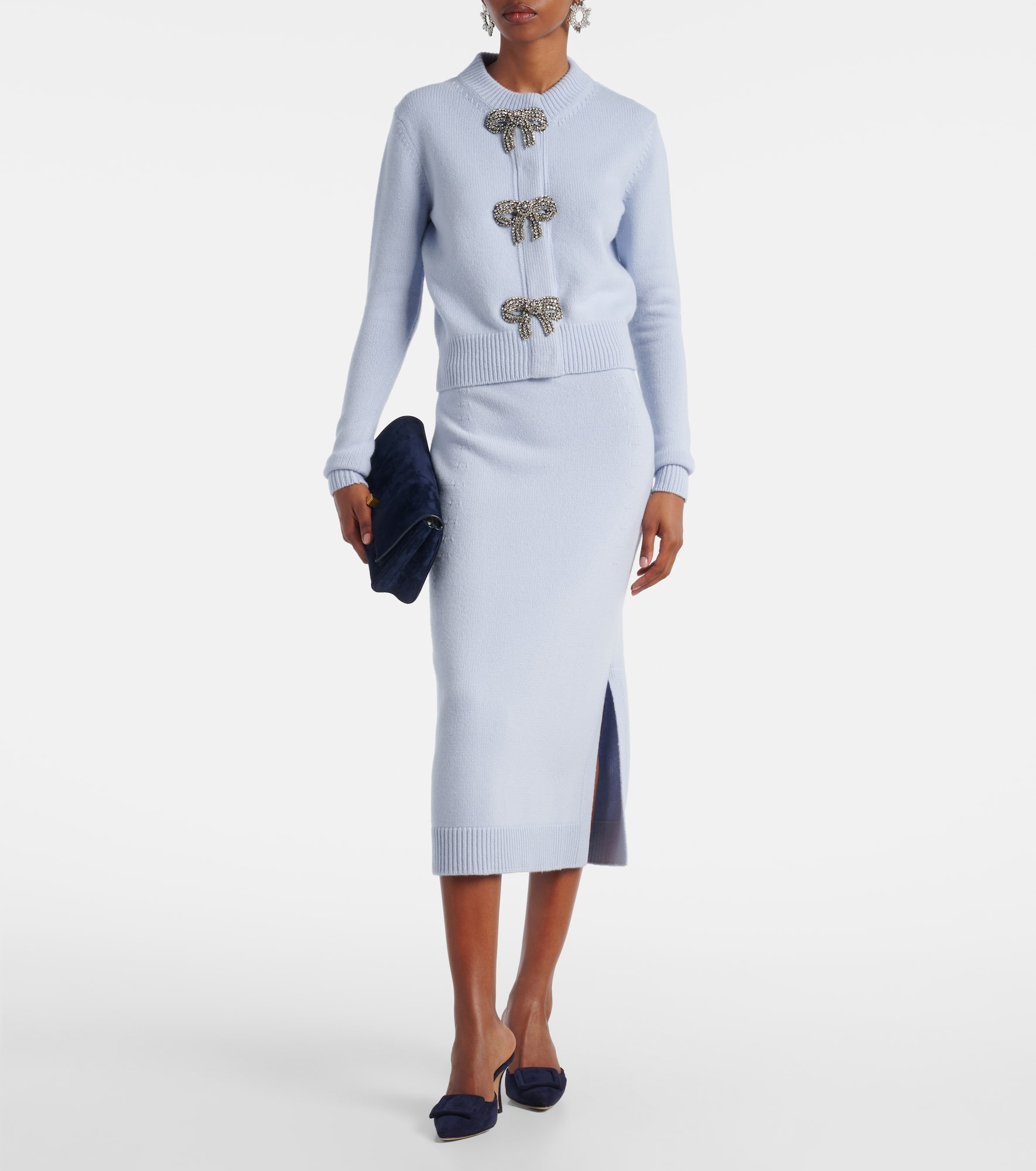 Wool and cashmere pencil skirt - 2