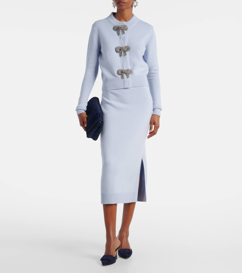 CAROLINA HERRERA Wool and cashmere pencil skirt outlook